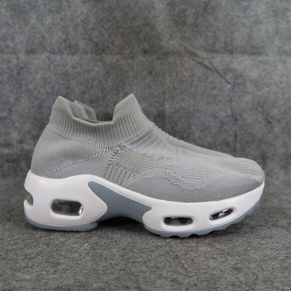 Casual Sneakers Womens 37 Slip On Trainers Knit Stretch Comfort Walking Active - Picture 1 of 11